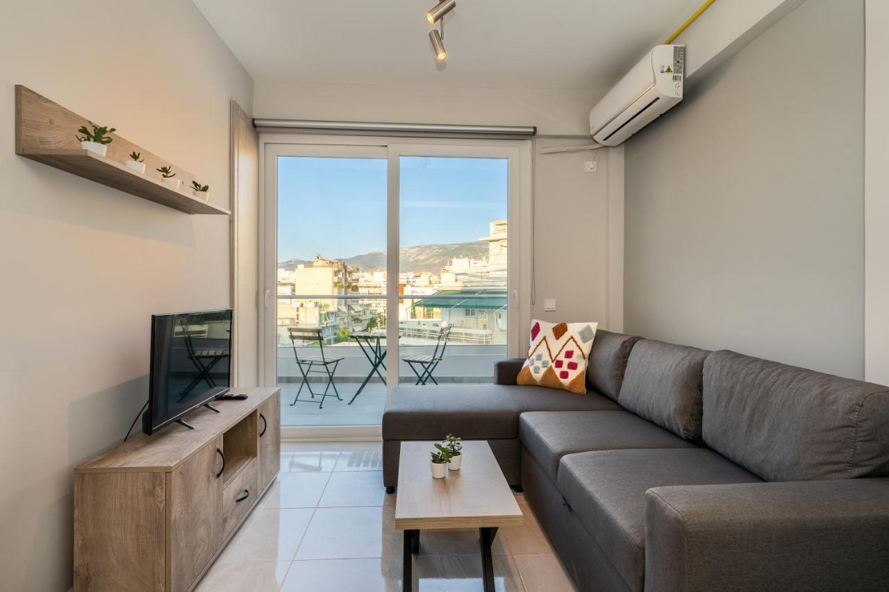 Sunny Penthouse W/ Acropolis View Next To Metro Appartement Athene Buitenkant foto